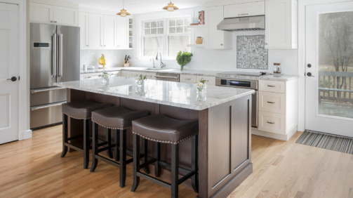 beautiful kitchen with marbel countertops
